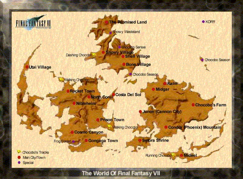 Ff7 World Map Yuffie
