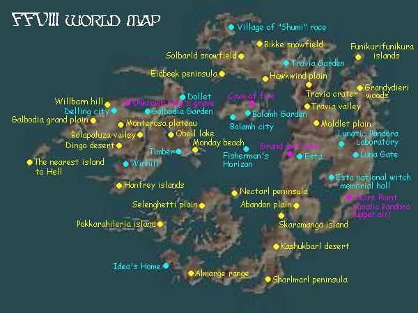 Rei S Final Fantasy Cavern Ffviii World Map